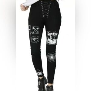 Dolls Kill Stitch B*tch Patchwork Jeans Size Small